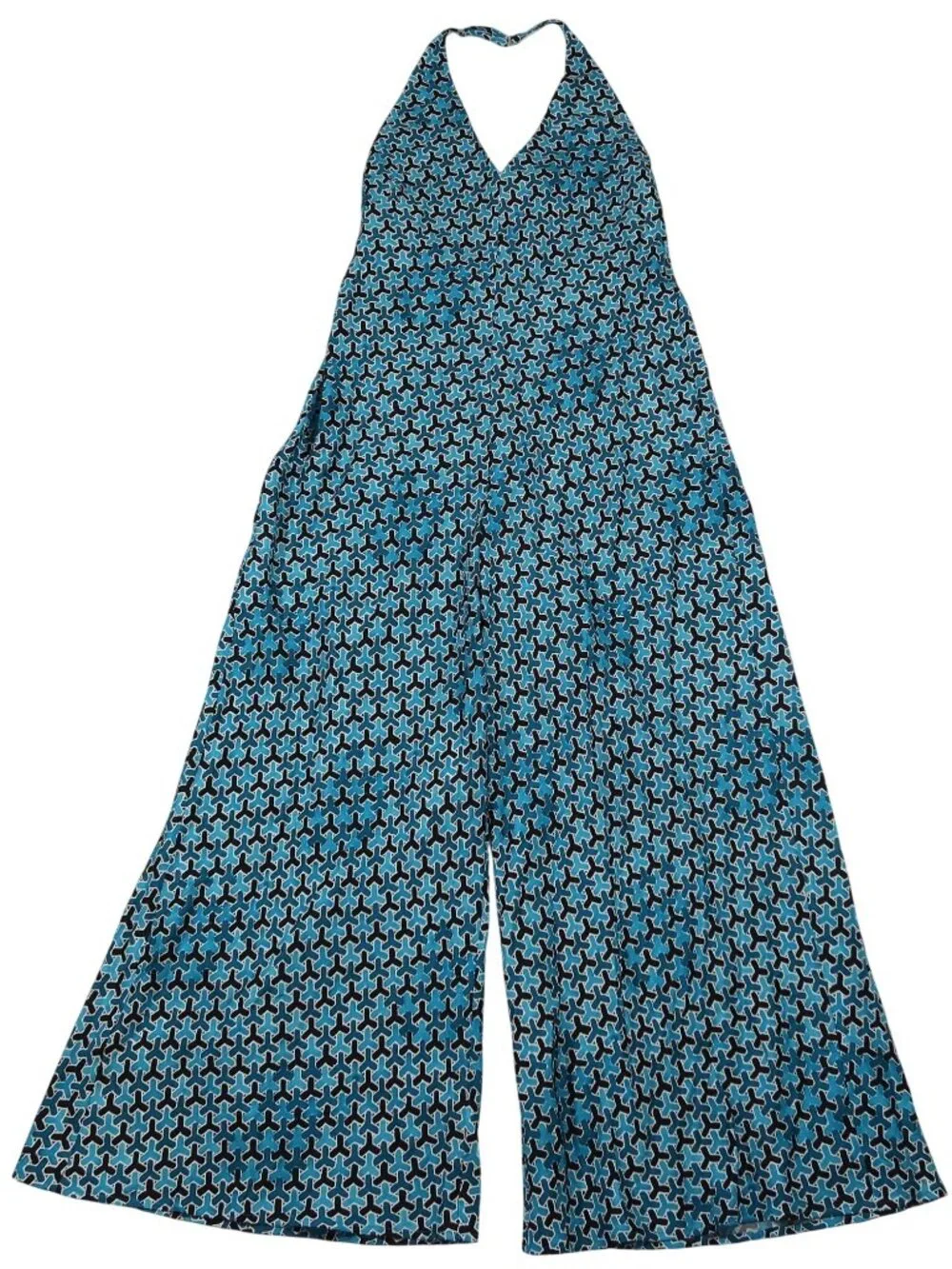 BANANA REPUBLIC X WHITE LOTUS Linen Wide Leg Halter Jumpsuit Size 10 New Resort